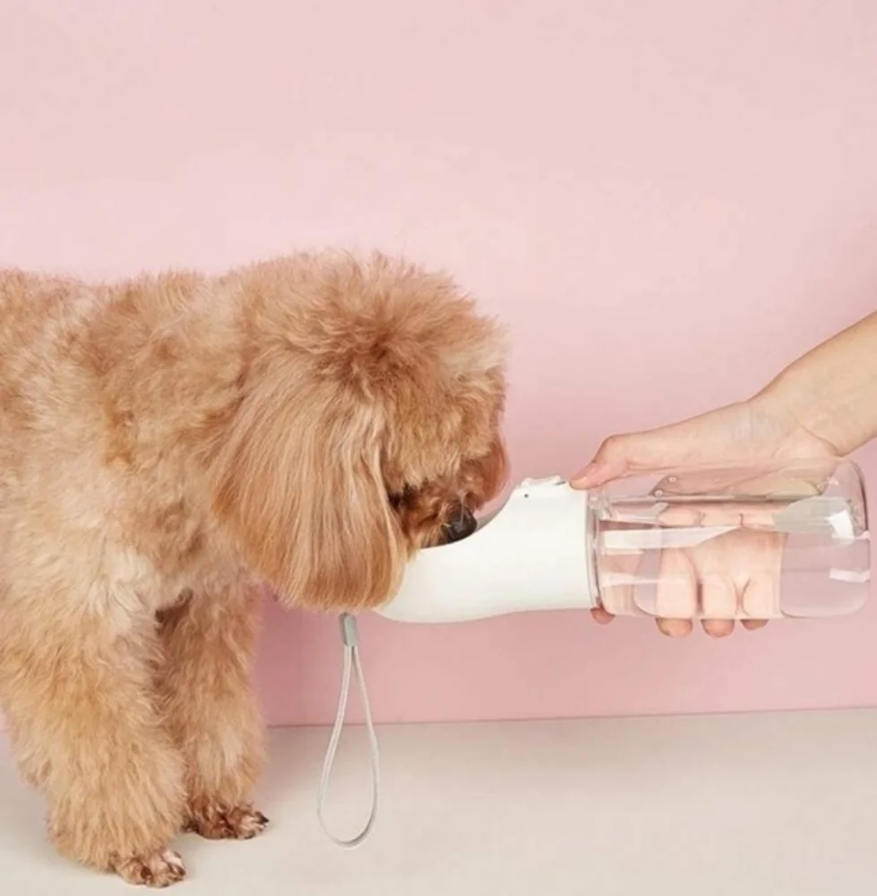 Portable‎ Dog Water Bottle Cream Color 350 ML